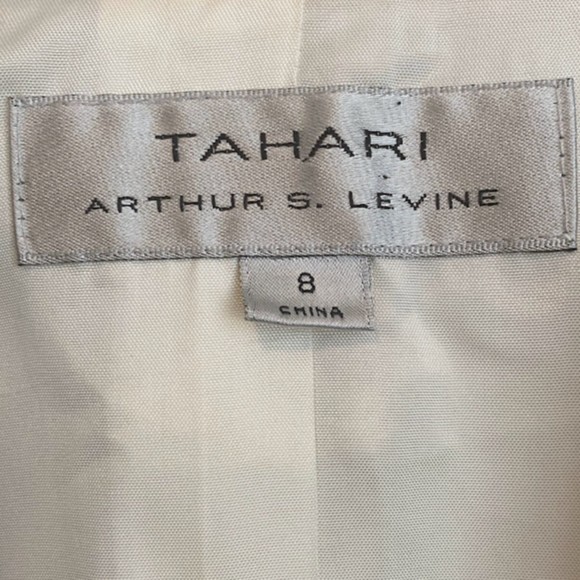 Tahari by Arthur Levine Linen Women's Cream Blazer Collared 8 - Picture 3 of 9
